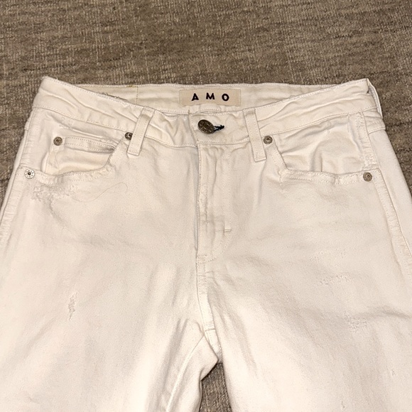 AMO Stix Crop White Jeans. Size 28. Excellent condition. - Picture 2 of 8